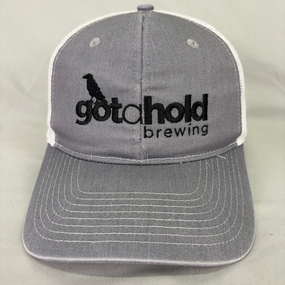 Port Authority Hat Gotahold Brewing Unisex OSFM Grey White Trucker Snapback